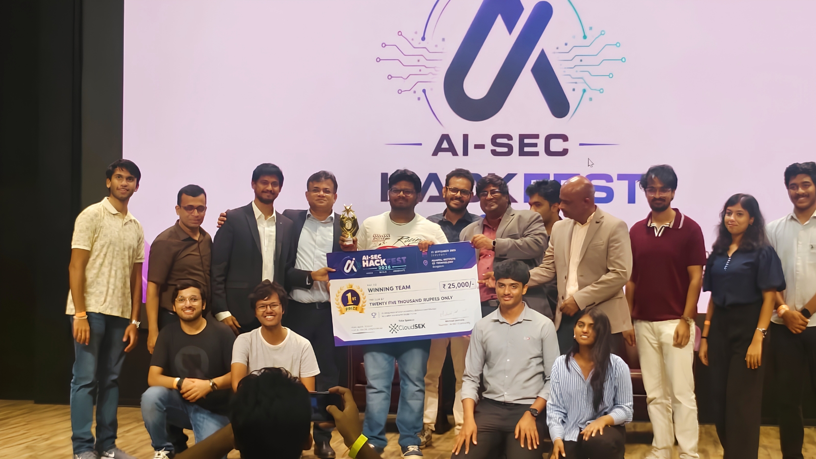 1st Prize winning team photo